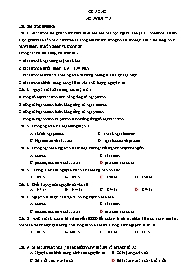 Đề cương ôn tập môn Hóa lớp 10 (cả năm)